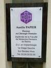 Plaque professionnelle Dr Aurélie Papier