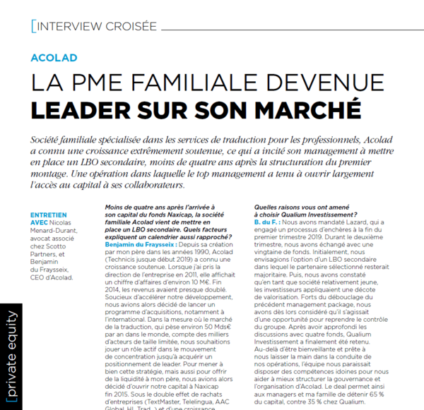 Interview de Benjamin du Fraysseix et Nicolas Menard Durand