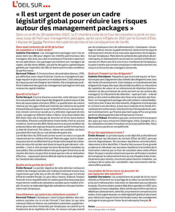 231015 LJA Article decision Cass