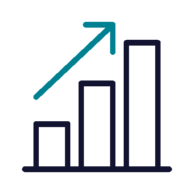 Wired outline 152 bar chart arrow hover growth  3 