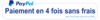 paypal paiement 4x sans frais