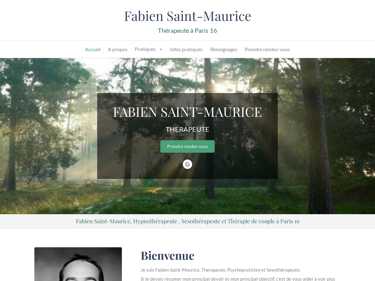 Exemple de site internet de Santé et Bien-être à Paris
