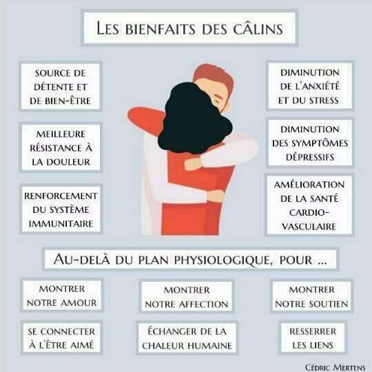 Les bienfaits du câlin