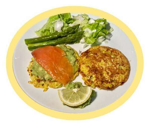 Galette de courgette, Saumon & Avocat