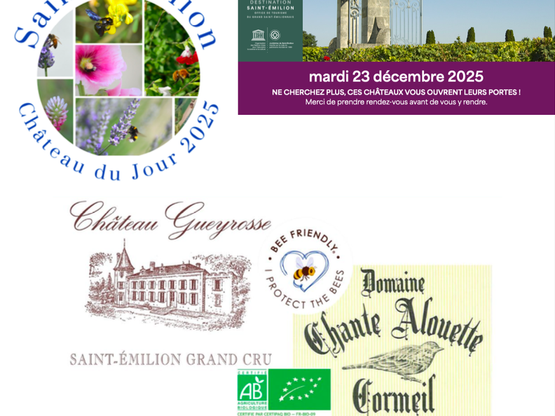 Saint Emilion château du jour 23 décembre