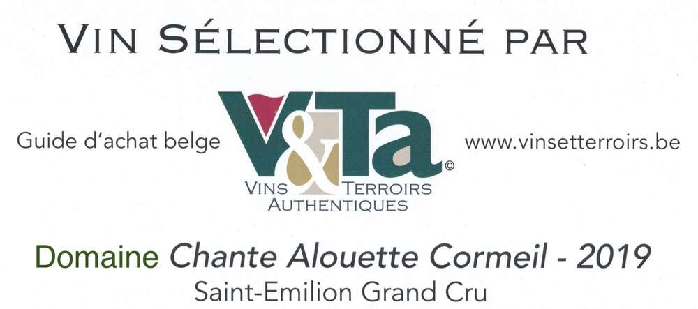 dégustation Domaine Chante Alouette Cormeil 2019