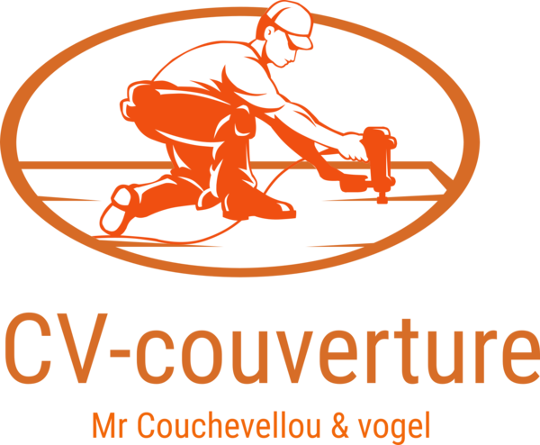 Logo CV Couverture, artisan couvreur au Mans