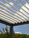 Pergola installée pour moments détente et repas en extérieur