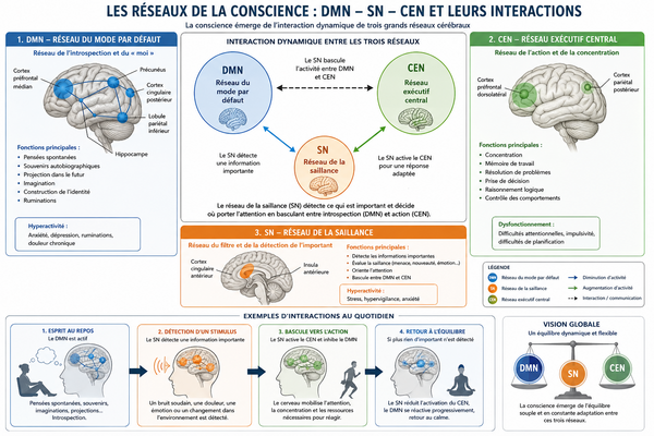 Que les neurosciences nous apprennent sur les réseaux de la conscience ?