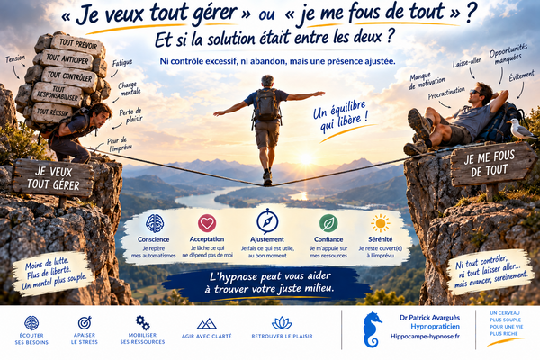 « Je veux tout gérer » ou « je me fous de tout » ? Et si la solution était entre les deux
