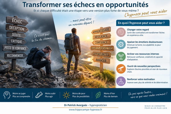 transformer ses échecs en opportunités, en quoi l'hypnose peut vous aider