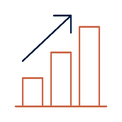 Wired outline 152 bar chart arrow hover growth  4 