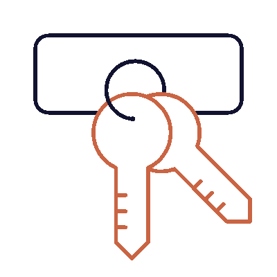 Wired outline 1643 key holder hover pinch