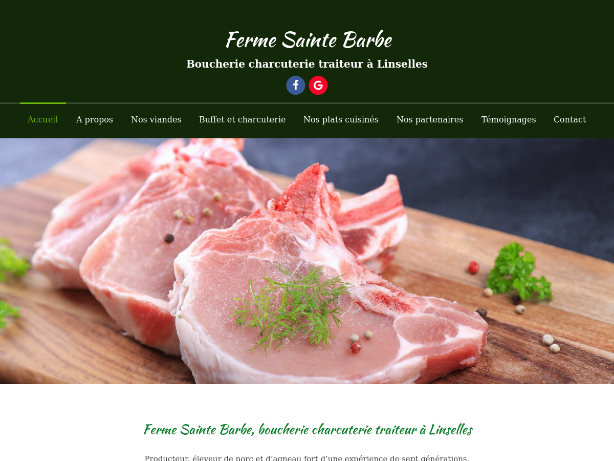 Exemple de site internet de Boucherie et Charcuterie à Linselles