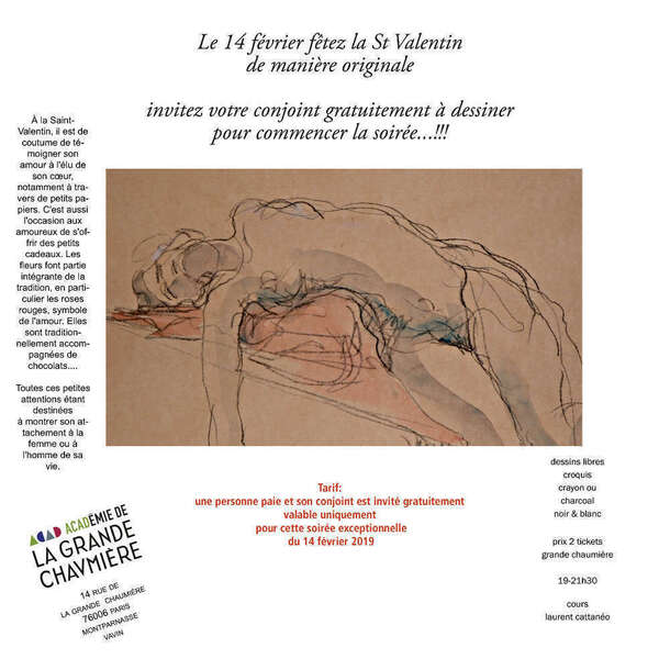 Venez fêter la Saint-Valentin à la Grande Chaumière