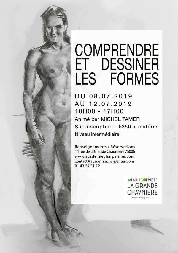 Stage de modèle vivant: comprendre et dessiner les formes avec Michel Tamer