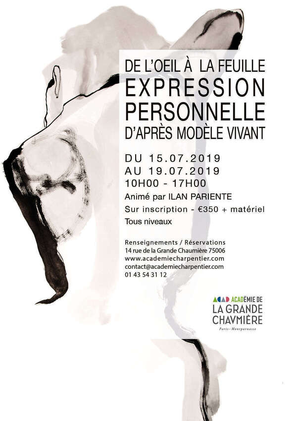 Stage d'expression d'après modèle vivant: de l'oeil à la feuille avec Ilan Parienté