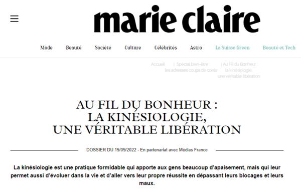 A la une de Marie Claire !