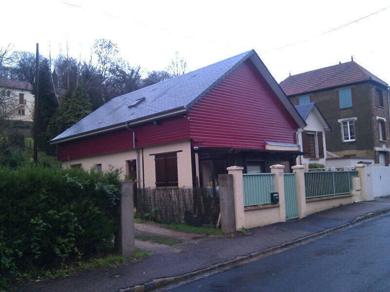 surélévation bois rouge bordeaux 