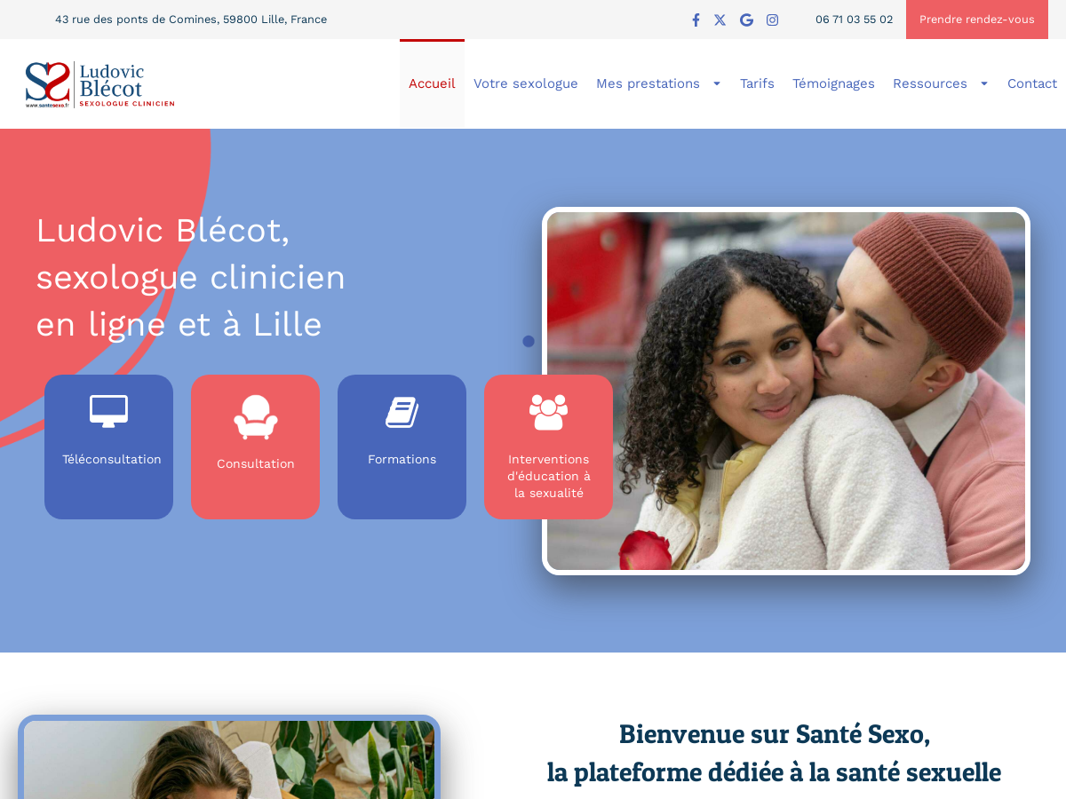 Exemple de site internet de Santé et Bien-être à Lille