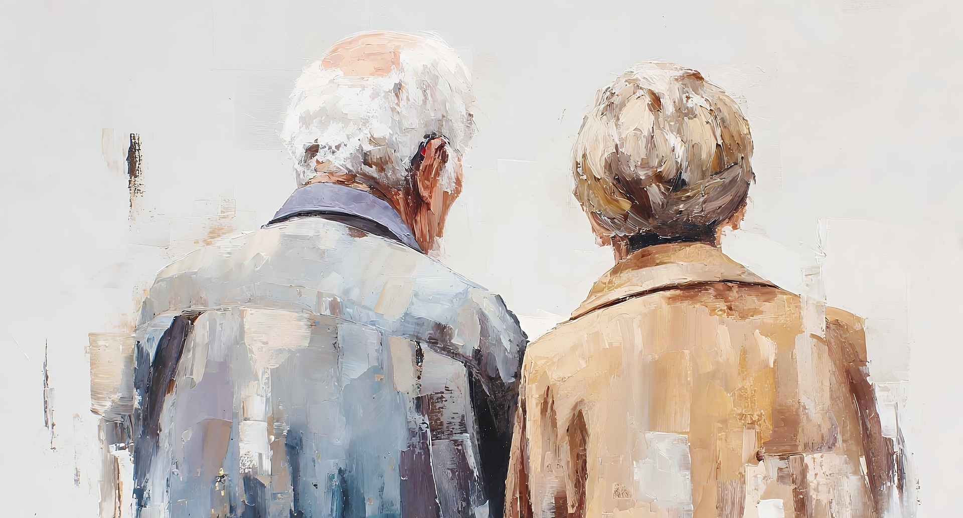tableau peinture couple senior