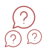 Illustration représentant une question fréquente avec icône point d'interrogation