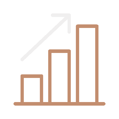 Wired outline 152 bar chart arrow