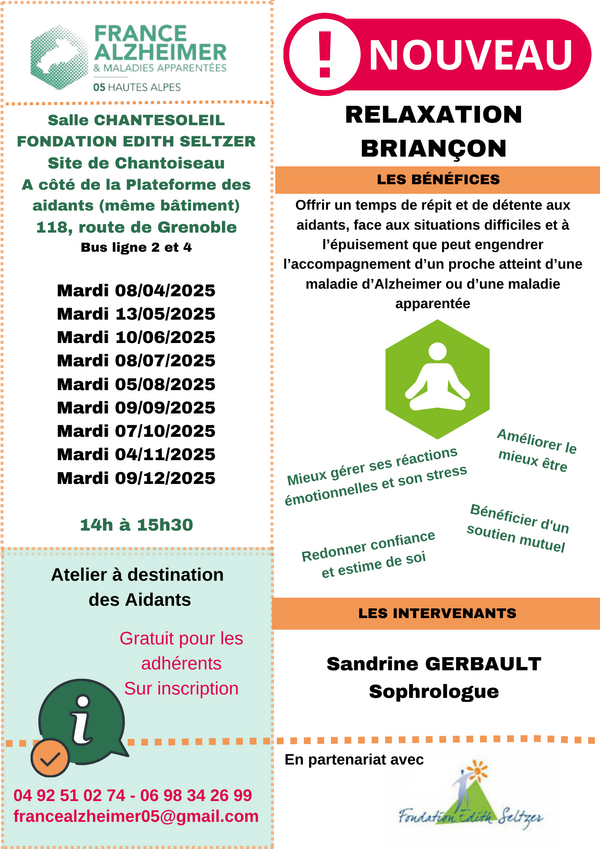 Atelier en groupe pour les aidants