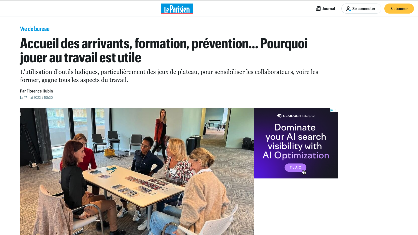 Accueil des arrivants, formation, prévention… Pourquoi jouer au travail est utile - Le Parisien