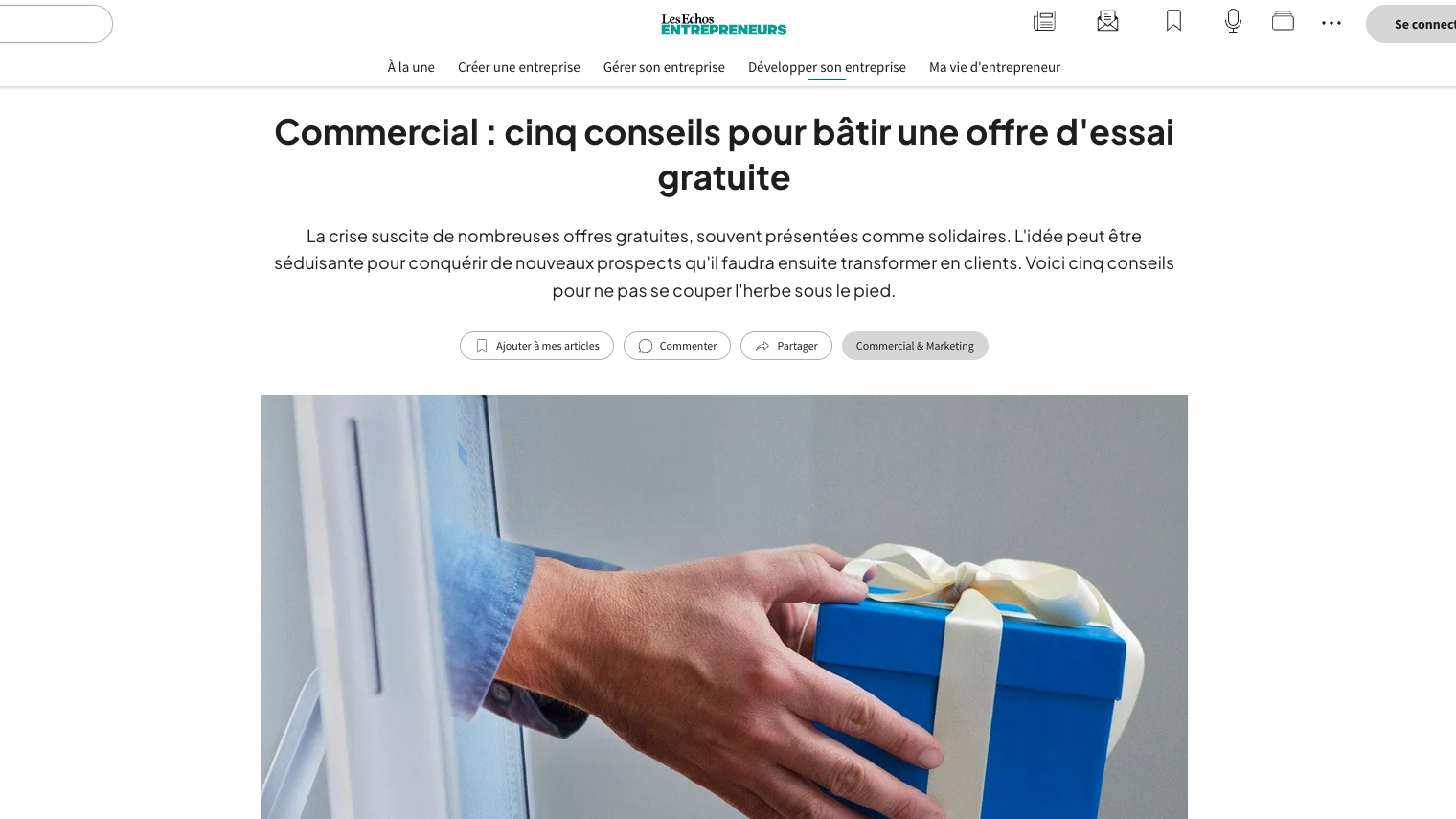 Commercial : cinq conseils pour bâtir une offre d'essai gratuite
