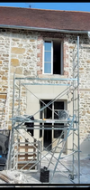 façade rénovée avec enduits et peinture technique