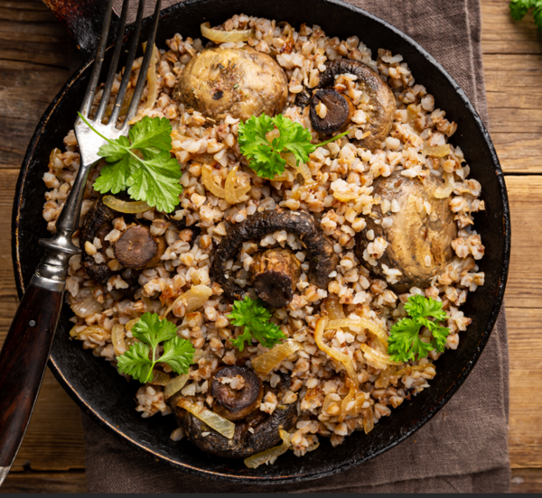 Risotto de sarrasin aux champignons
