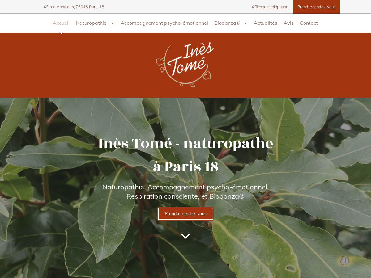 Exemple de site internet de  à Paris 18