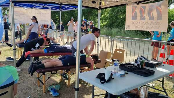 La chiropraxie s'invite pour la première fois sur le triathlon d'Angers