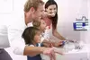 Famille qui se brossent les dents