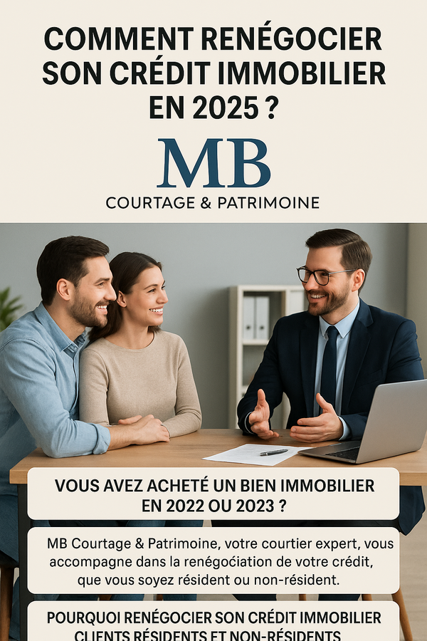Comment renégocier son crédit immobilier en 2025 ? MB Courtage & Patrimoine, votre courtier parisien