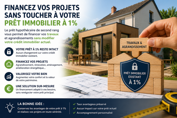 Financer vos travaux et agrandissements sans toucher à votre prêt immobilier à 1 %