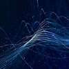 onde énergétique colorée dans l'espace