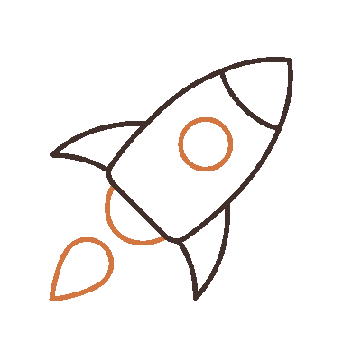 Wired outline 489 rocket space hover flying