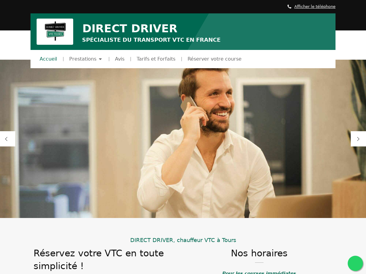 Exemple de site internet de Transport de personnes