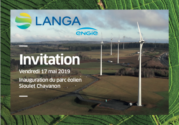 Félicitations au Parc éolien Sioulet-Chavanon de Langa Engie