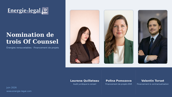 Nomination de trois Of Counsel