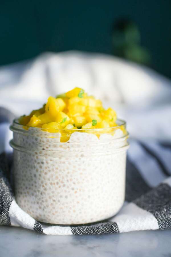 Recette tonique : Verrine de mangue, yuzu et graines de chia