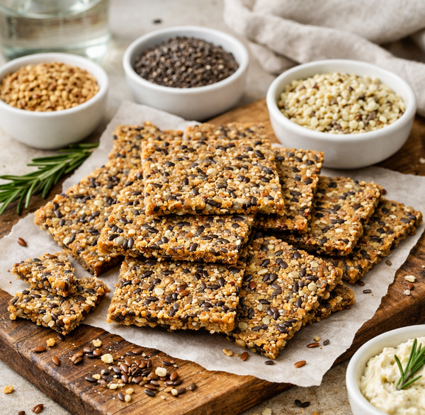 Crackers aux graines (recette adaptée à une collation même dans le cadre d’un jeune)