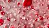 Globules rouges flottant symbolisant le système immunitaire en action