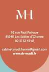 Carte du cabinet d'orthodontie du Dr Hanna Madi : 92 rue Paul Poiroux, Les Sables-d'Olonne, 02 51 32 49 61