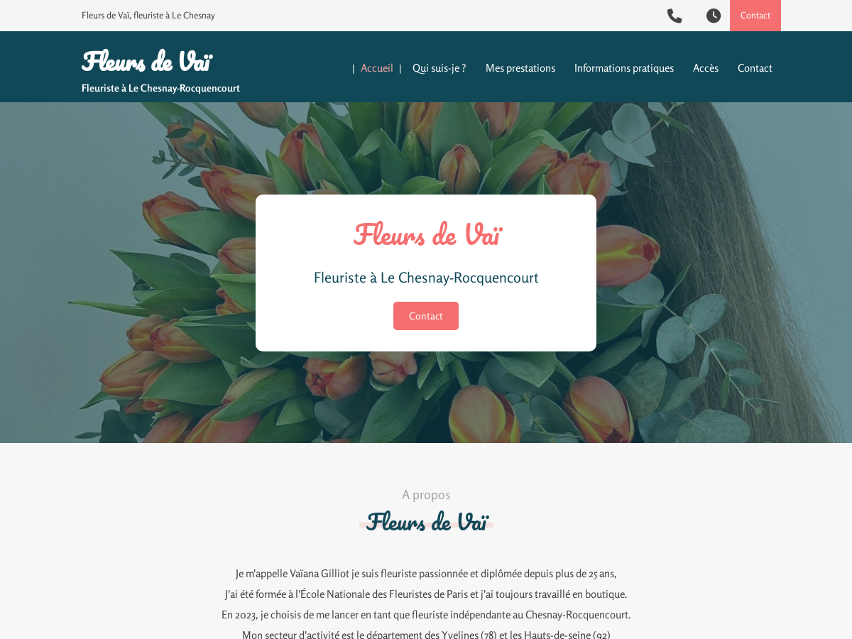 Exemple de site internet de Fleuriste à Le Chesnay