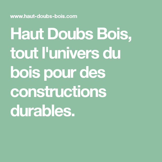 Haut Doubs bois