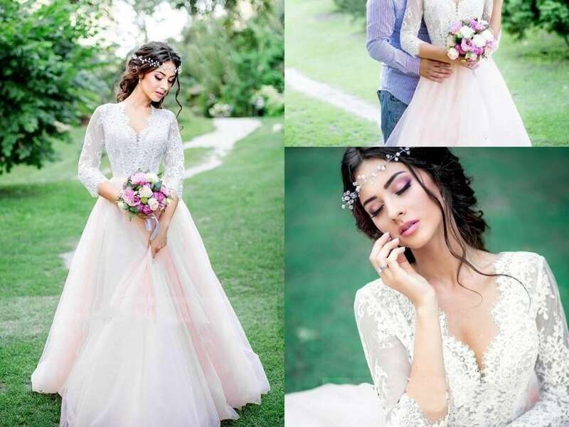 empire-long-sleeves-with-applique-wedding-gowns-tiered-back-zipper-sweep-train