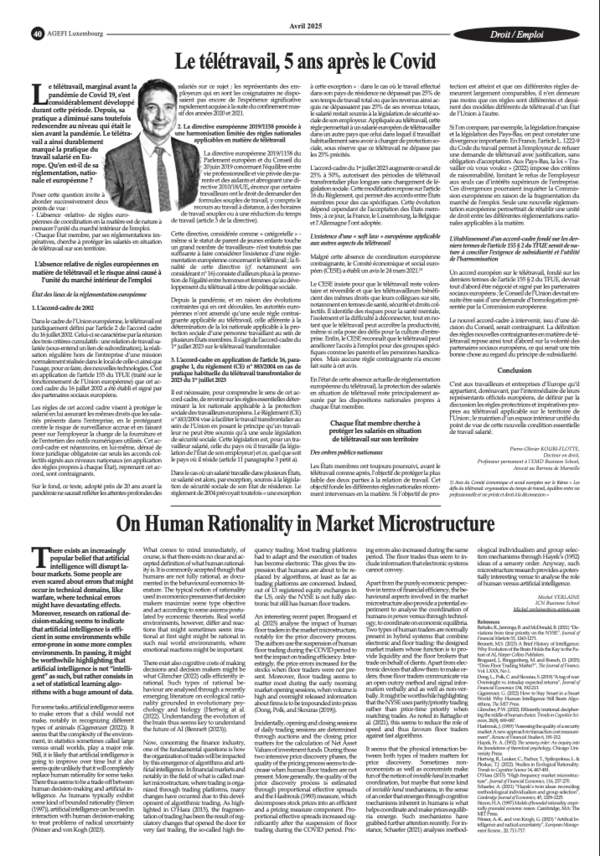 Article publié dans le numéro du mois d'avril 2025 de L'AGEFI Luxembourg 